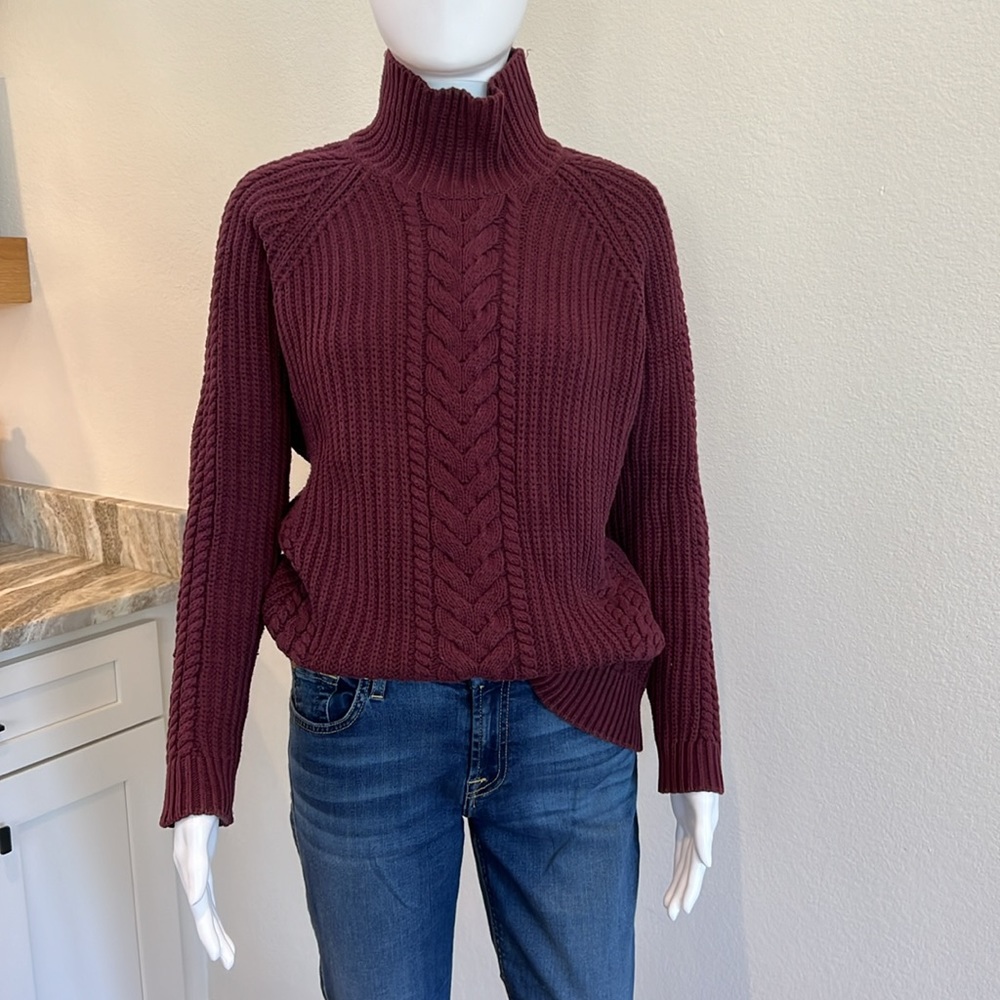 Lululemon Burgundy Color High Neck Sweater (Size 6)